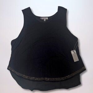 Jennifer Lopez Black Gold Rhinestone Tank Top